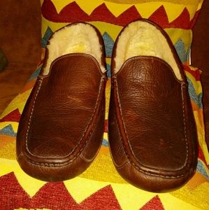 Mens Ugg leather slippers